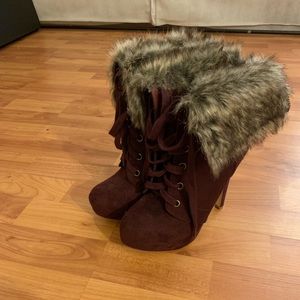 Fur booties